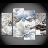 Star Wars Wall Art 4 Piece Staggered-DW Offers